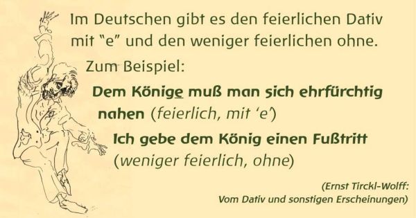 Vom Dativ und von Königen