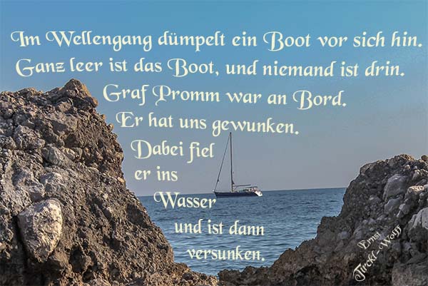 Ins Wasser gefallener Graf