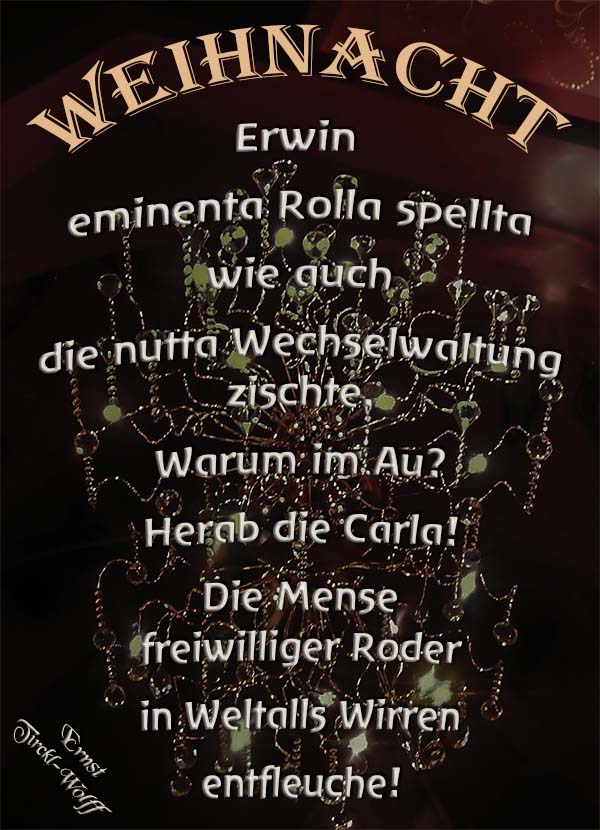 Weihnachtsgedicht