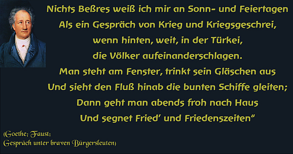 Goethe, Stammtischbuerger