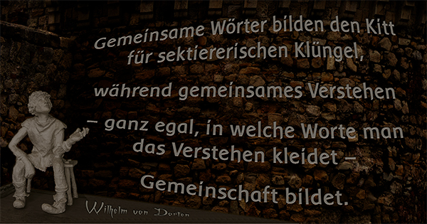 Gemeinschaft und sektiererischer Klüngel
